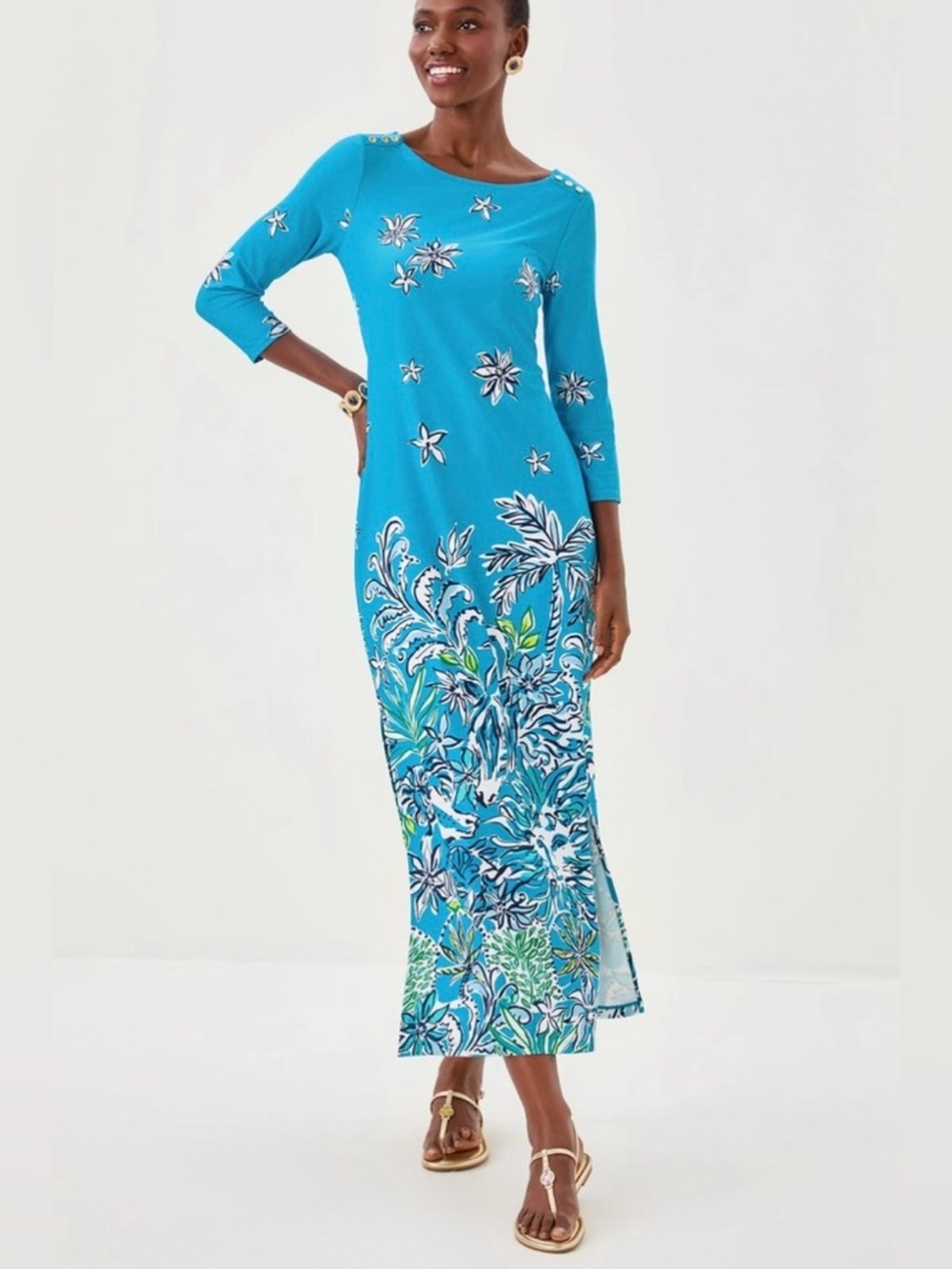 NWT Lilly Pulitzer Seralina Maxi Dress with UPF 50, size XXSmall